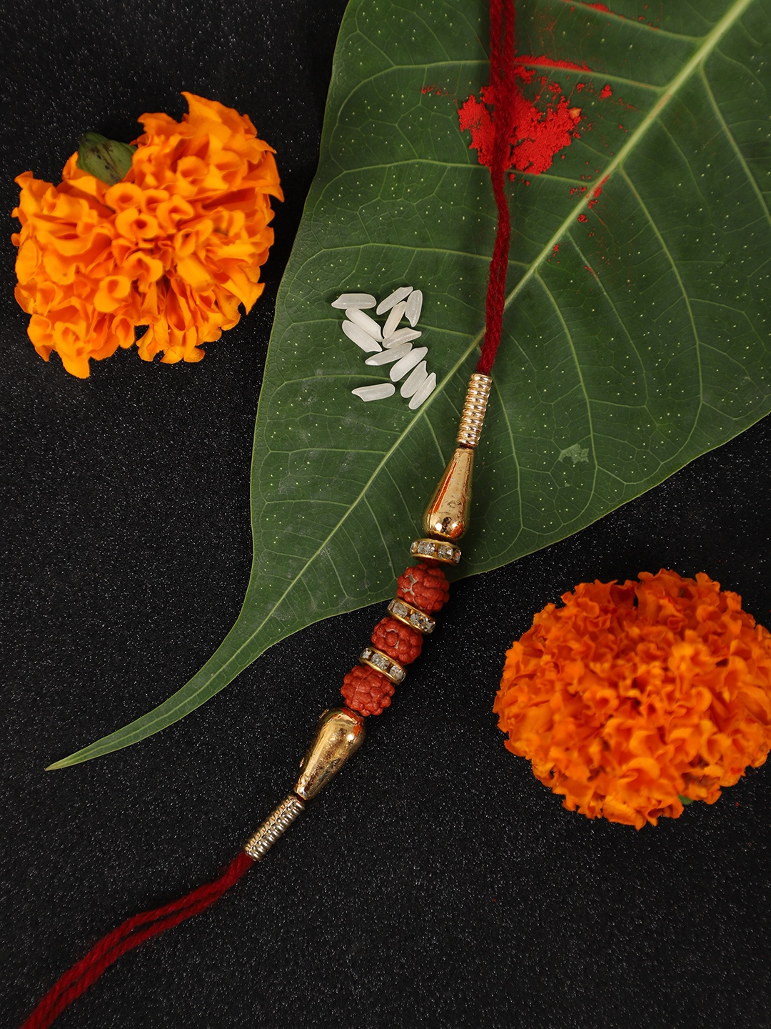 YouBella Rakhi and Greeting Card Combo for Brother (Multi-Colour) (YBRK_78)